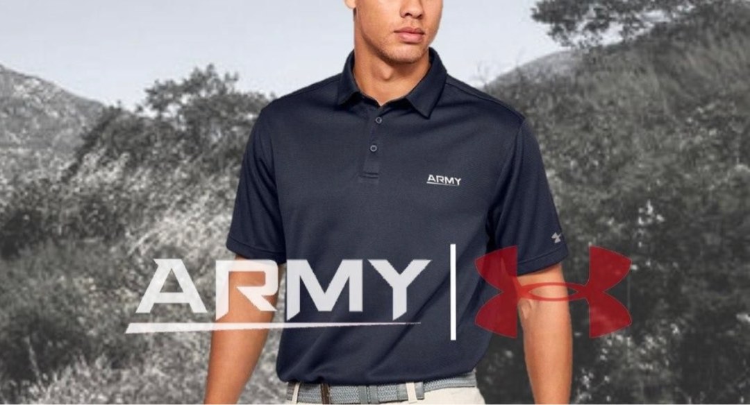 SAF Army Under Armour Polo Tee Black Men s Fashion