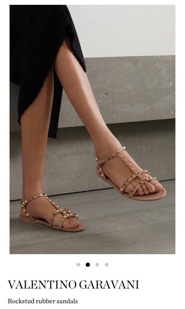 Valentino rockstud sales rubber slides