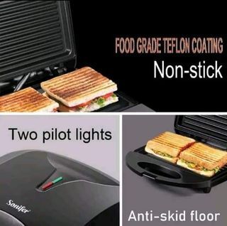 Sonifer Electric Mini Sandwich Maker Grill Panini Non-stick Pan waffle Toaster Cake