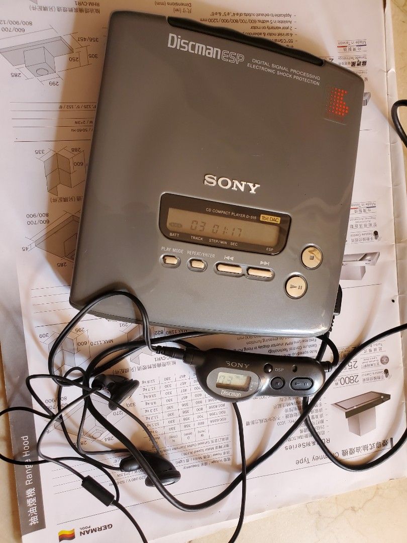 SONY D515 DISCMAN, 音響器材, 音樂播放裝置MP3及CD Player - Carousell