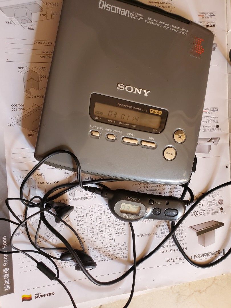 SONY D515 DISCMAN, 音響器材, 音樂播放裝置MP3及CD Player - Carousell