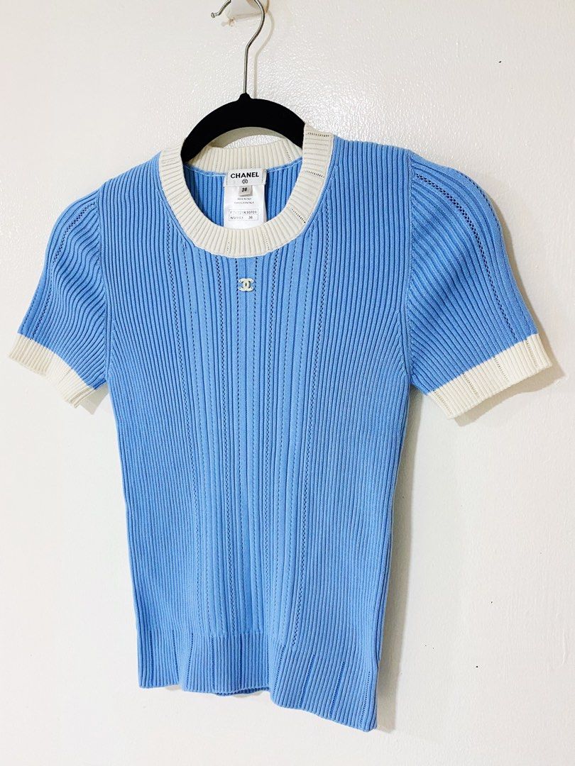 Blue chanel sweatshirt outlet