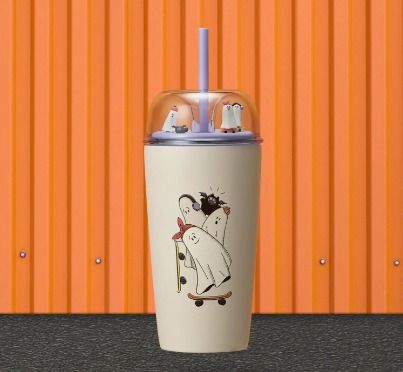 Starbucks custom cold cup with ghost design – Those Crafty Cats