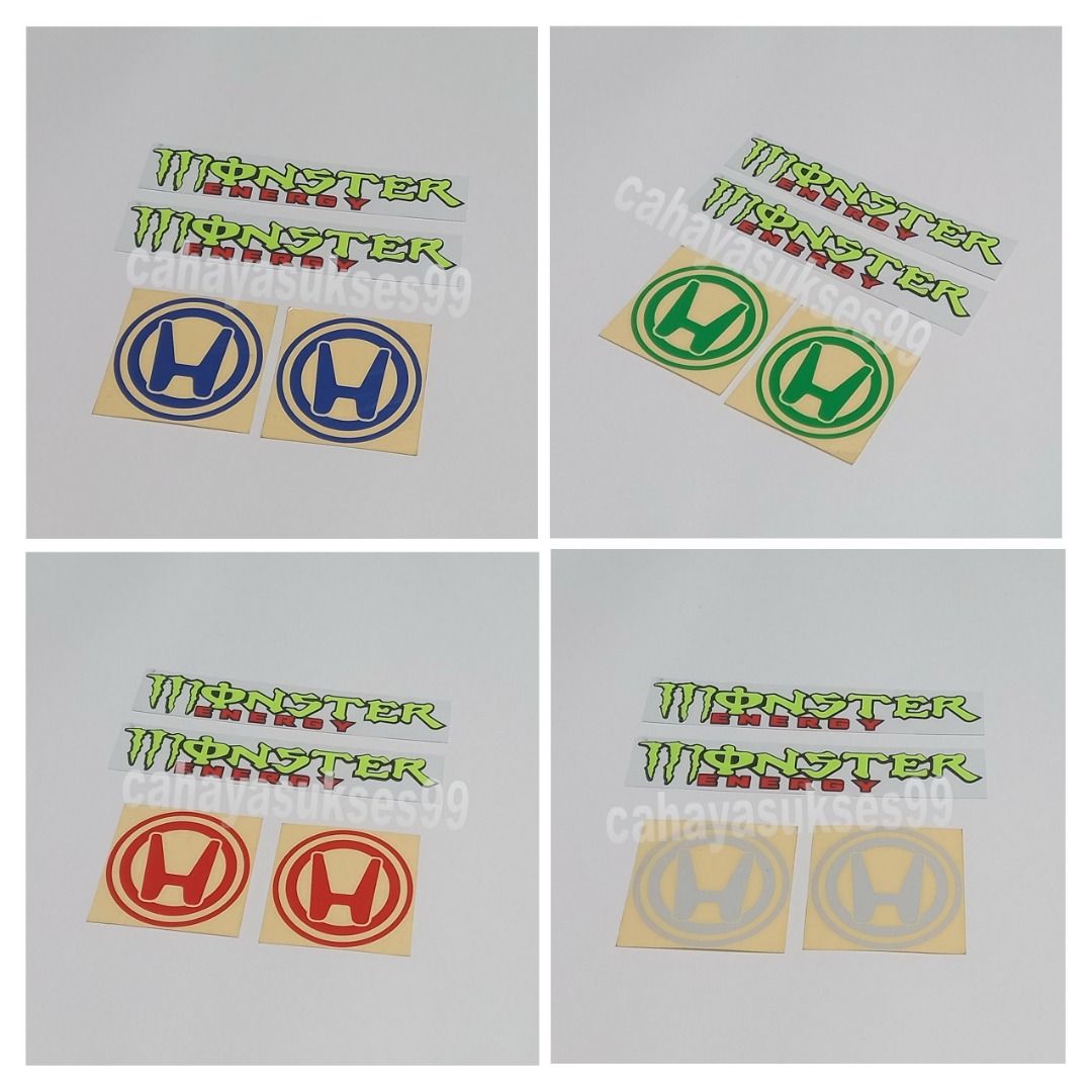 Sticker Motor Monster Energy 20cm x 3,5cm Stiker Tangki Motor HONDA ...