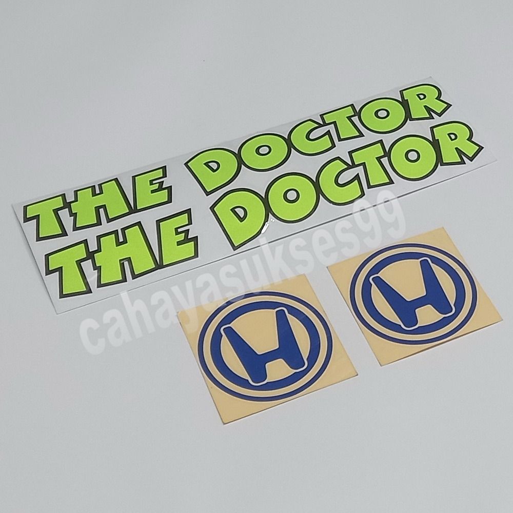 Sticker Motor THE DOCTOR Hijau Stabilo Reflective 30cm Stiker Tangki ...