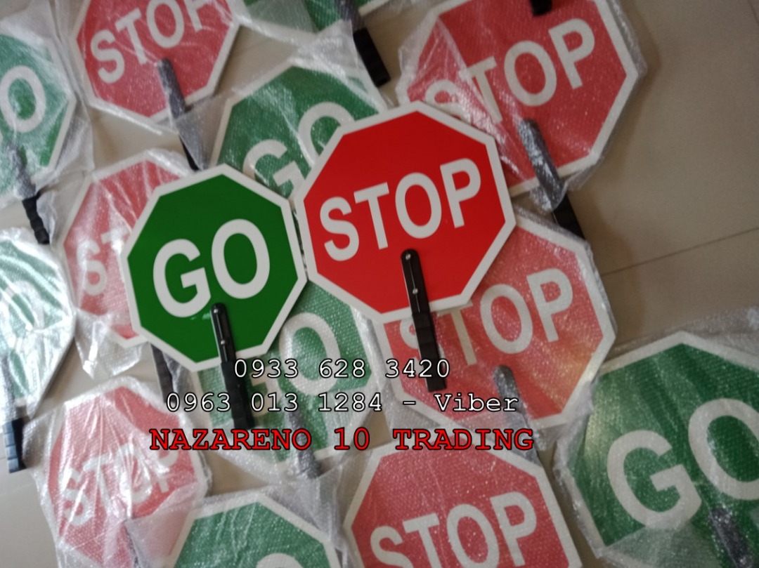 Stop and Go Paddle Sign, Looking For on Carousell