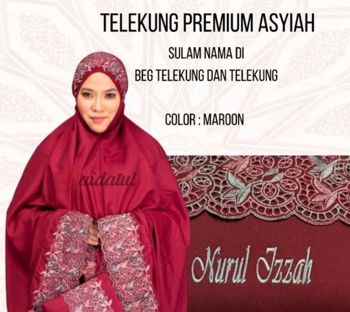 SULAM NAMA SENDIRI Di AISYAH Telekung, Women's Fashion, Muslimah