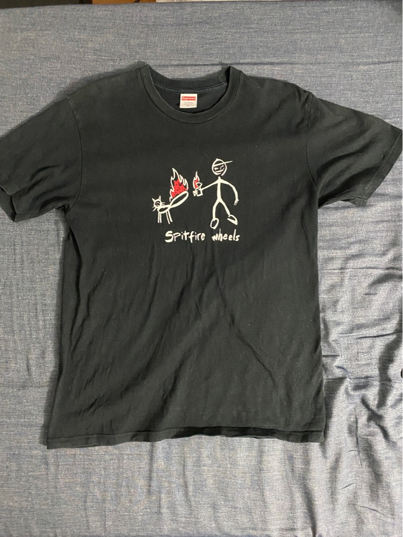 【本物保証 /関税・送料無料】Supreme Spitfire Cat T-Shirt Supreme Spitfire Cat T-Shirt (SS18) - $44