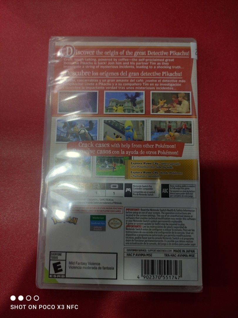 SWITCH DETECTIVE PIKACHU RETURNS (Category: Nintendo) located in Makati City. Submitted by yomyom_onlineshop (Listing ID 1258613273, Image 2). Description: For Sale Only Brandnew Sealed No To trade/SWAP Delivery within the day Taguig Market Market Can book Via lalamove Less Time Less Effort Cod,Gcash,Banktransfer.