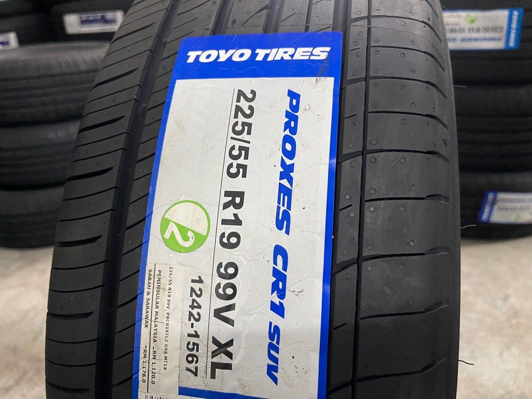 Tayar baru 225 55 19 toyo tires proxes cr1 suv 2023 x70, Auto