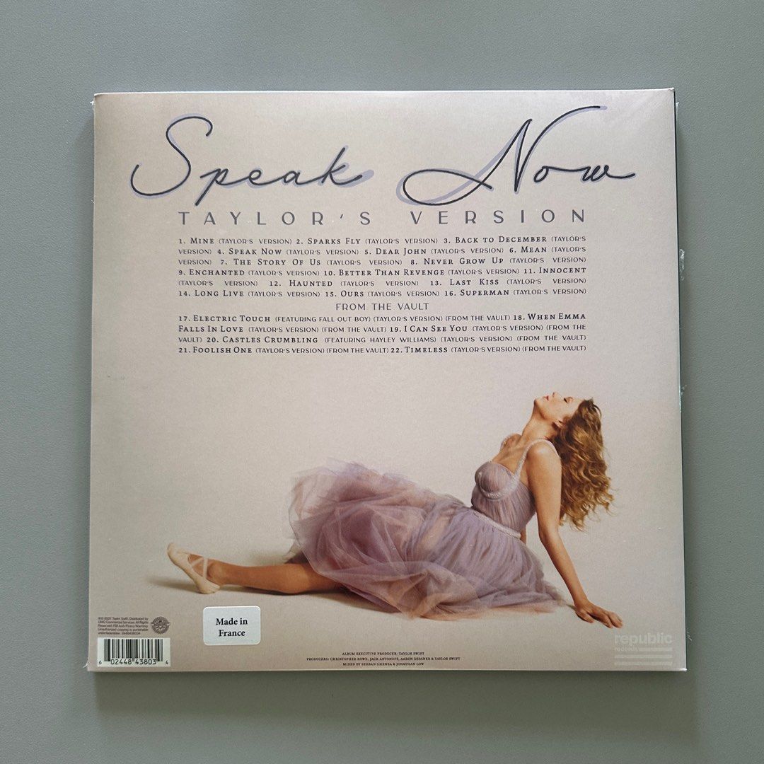 Speak Now (Taylor's Version) 3LP Orchid Marbled Vinyl - Taylor Swift UK  Store