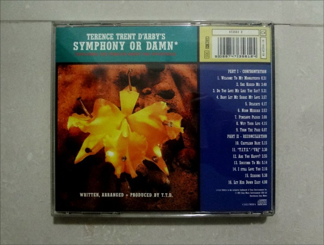 TERENCE TRENT D'ARBY CD Symphony Or Damn, Hobbies & Toys, Music & Media ...