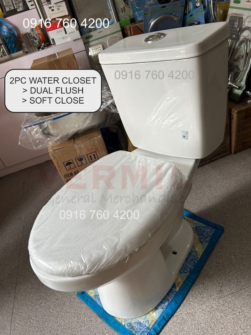TOILET BOWL with BASIN (Category: Bathroom & Kitchen Fixtures) located in Manila. Submitted by allanmil (Listing ID 1258632969, Image 1). Description: TOILET BOWL • 2PC Water Closet • DUAL FLUSH • SOFT CLOSE with LAVATORY BASIN • Wall-hung Basin FREE: soap & tissue holder . . . >> WITH PHYSICAL STORE located in Sampaloc Manila >> Delivery via Lalamove Sedan (c/o buyer).