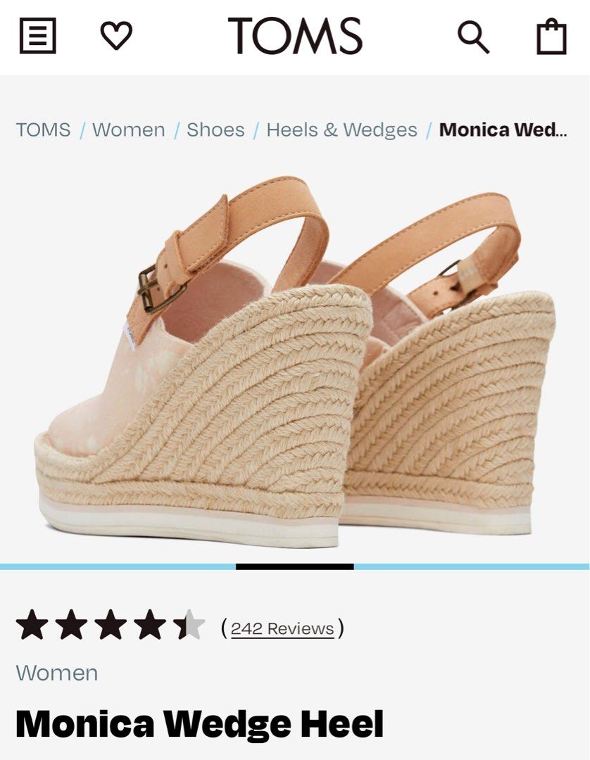Toms shoes 6 Monica wedge heel. Brand new with box Women s