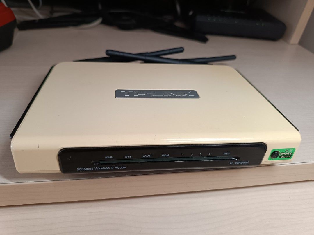 TP Link Router TL-WR 940N,300Mbps, 電腦＆科技, 電腦周邊及配件, Wifi及上網相關產品 - Carousell