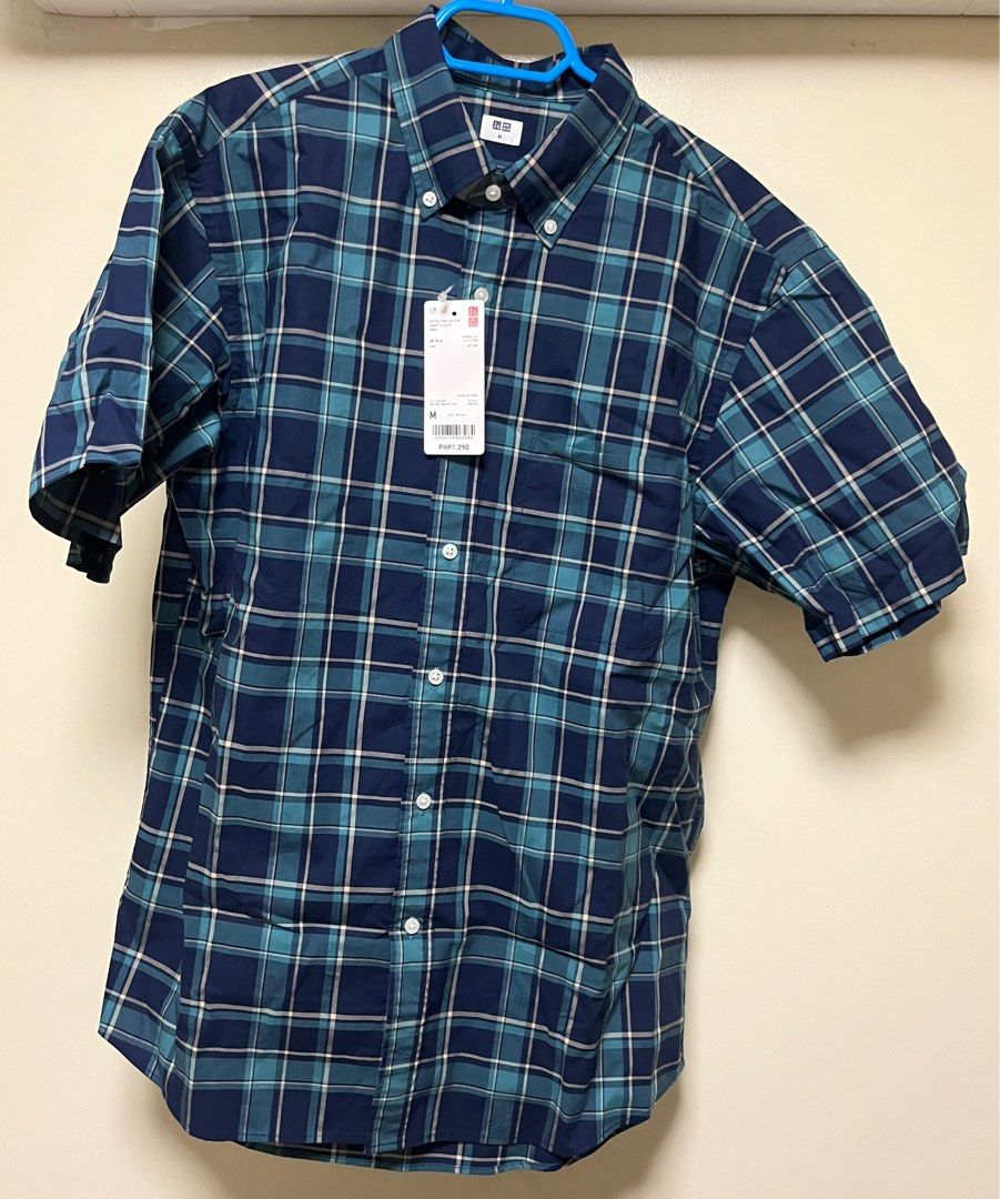 Uniqlo online checkered polo