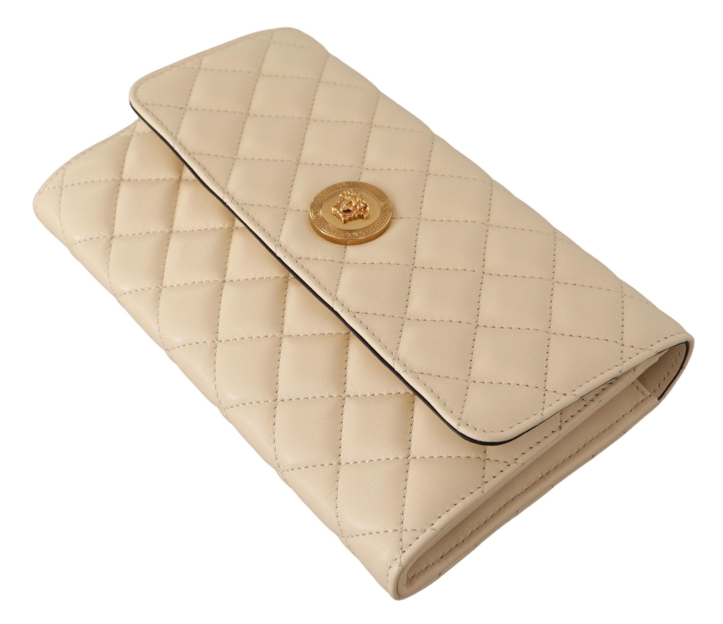 Versace quilted medusa evening bag top