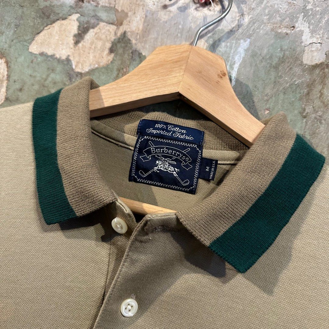 Vtg Burberry Polo Tee