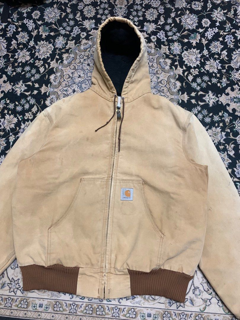 Vintage Carhartt Jacket - Hooded Active Jackets - Khaki/Navy/Black