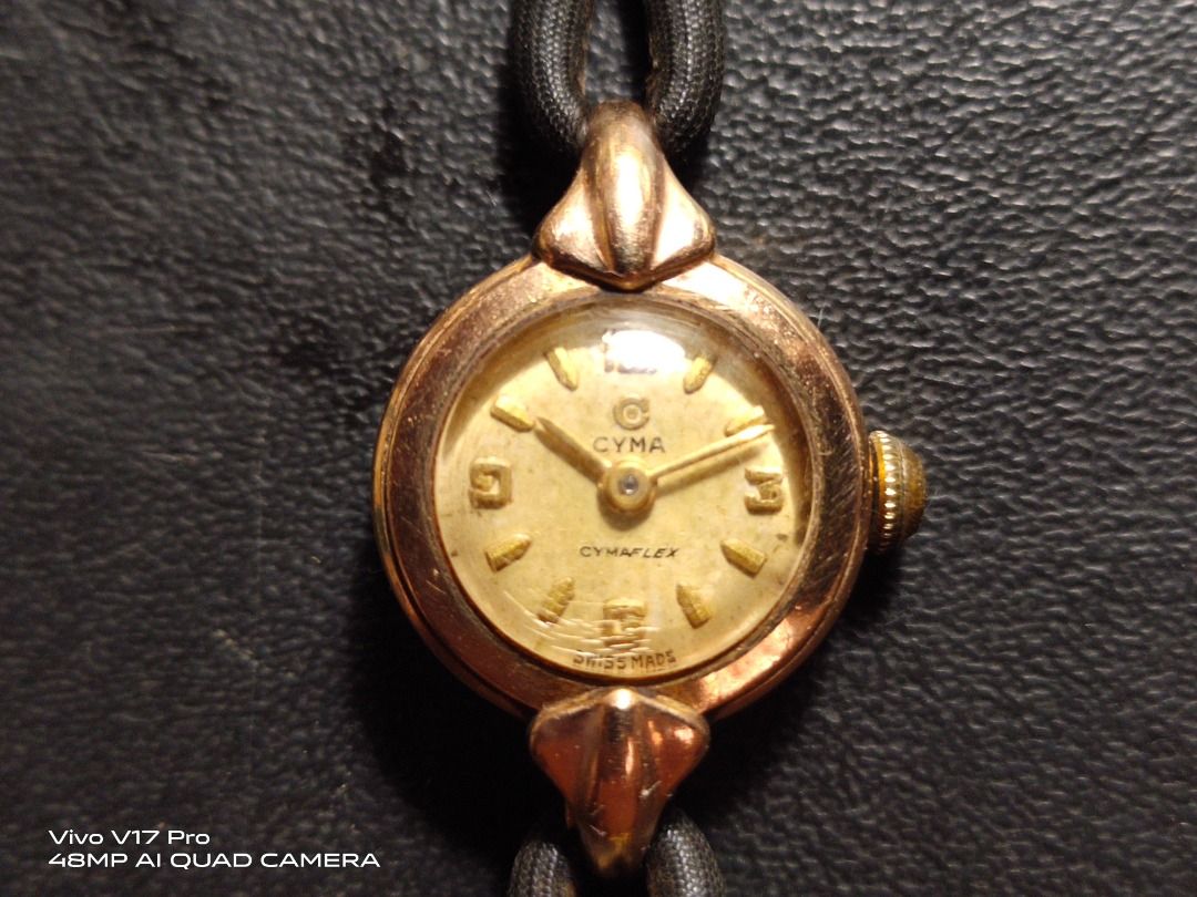 Cyma gold watch ladies outlet