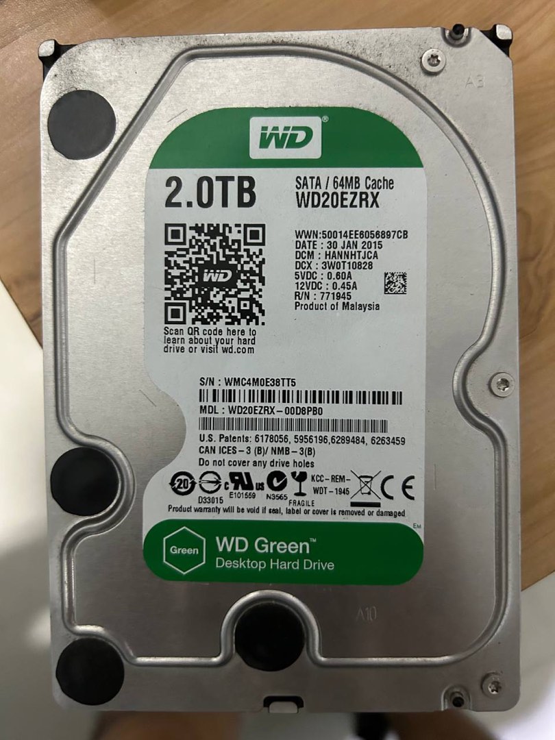 Western Digital Green 2TB Computers Tech Parts Accessories