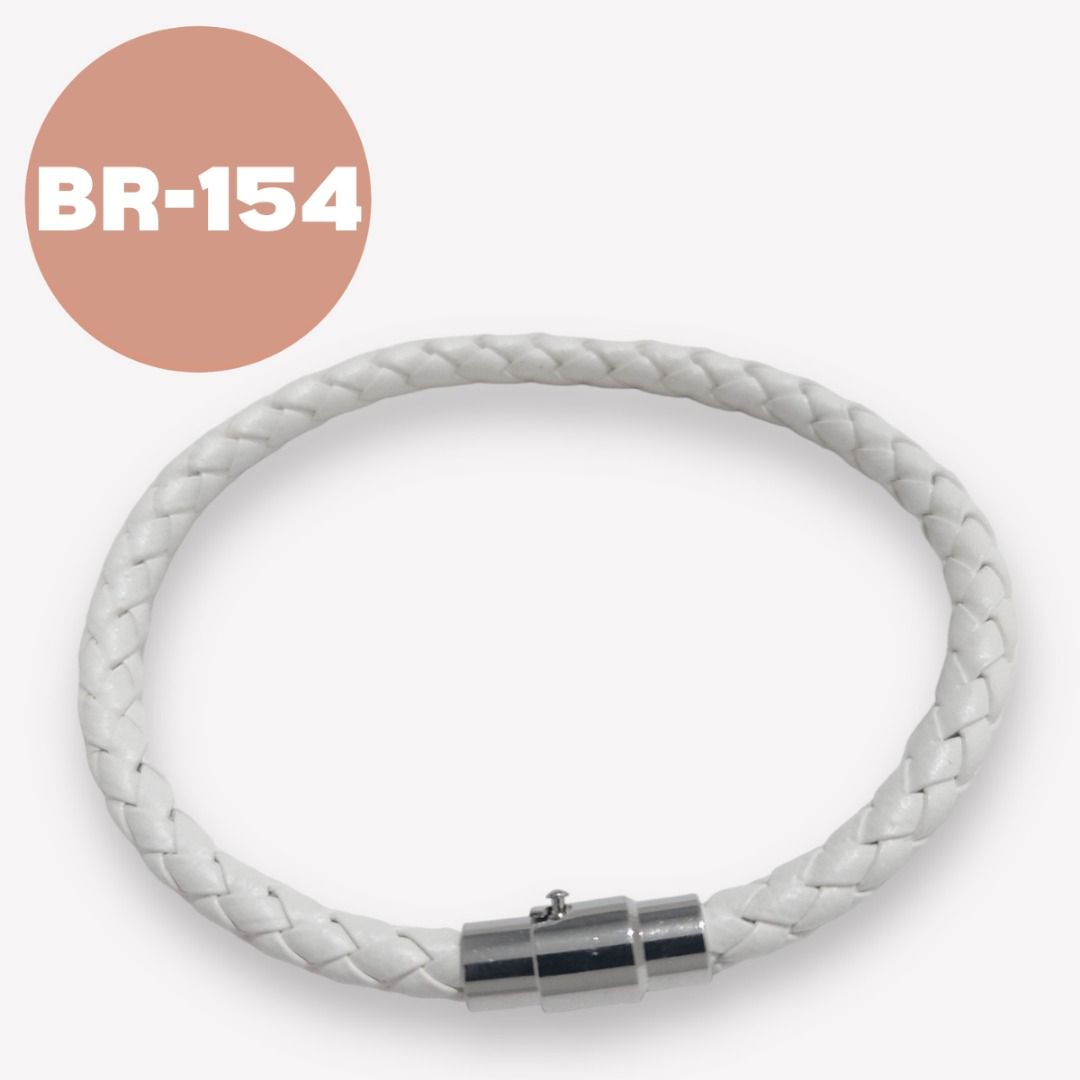 White hotsell leather bracelet