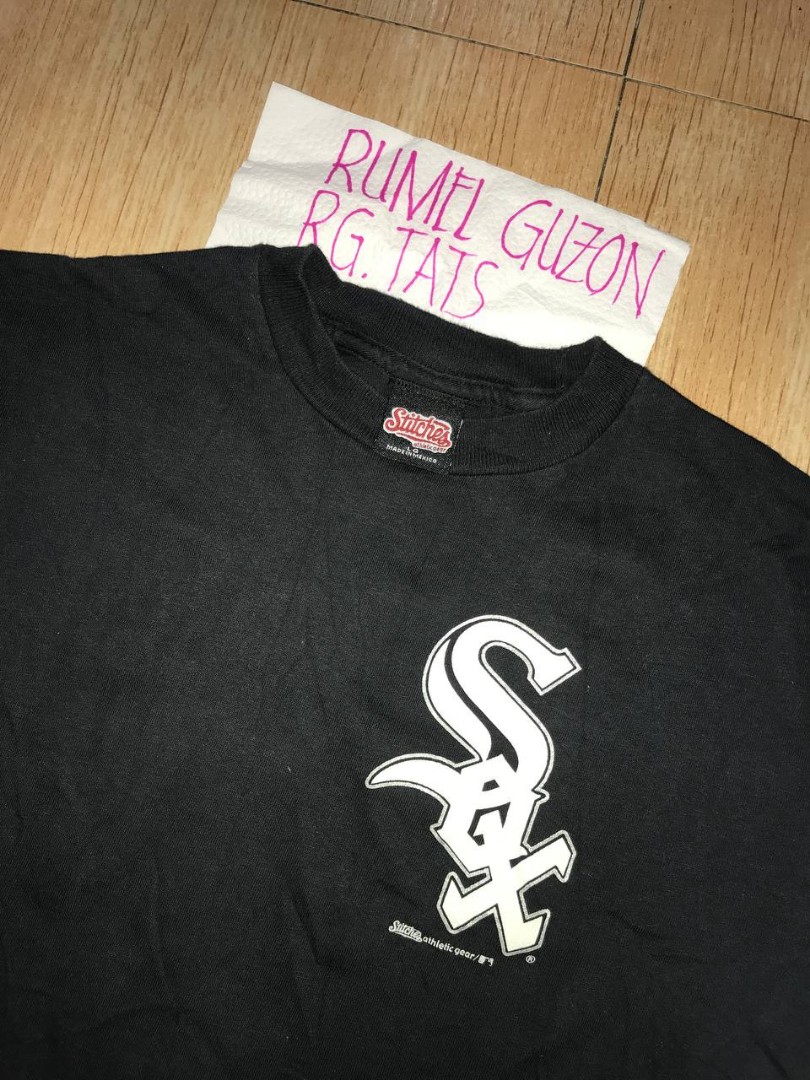 Stitches Black Chicago White Sox Spider Tie-Dye T-Shirt