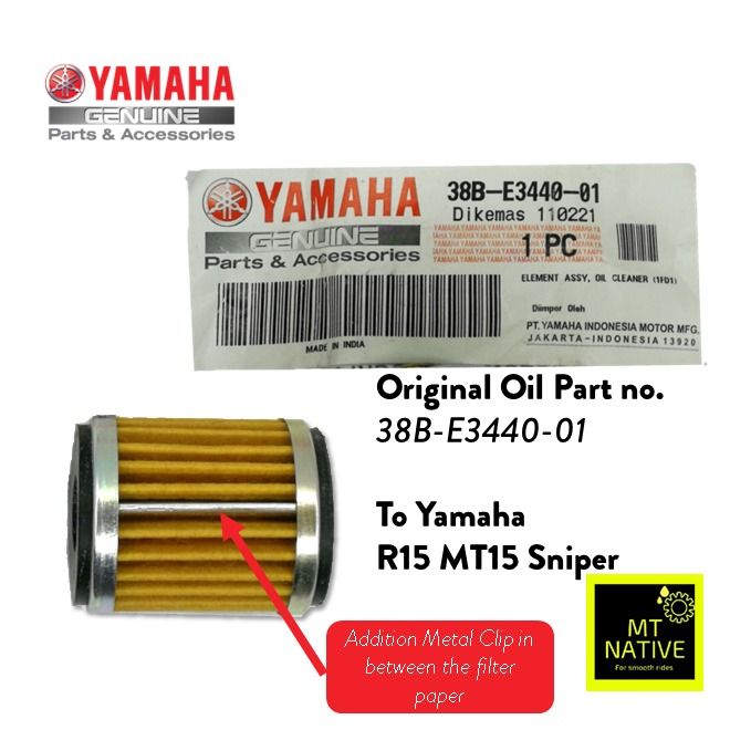 Yamaha Original Oil Filter Sniper T150 Y15 Y16 R15 MT03 R3 FZ16 1s7 ...