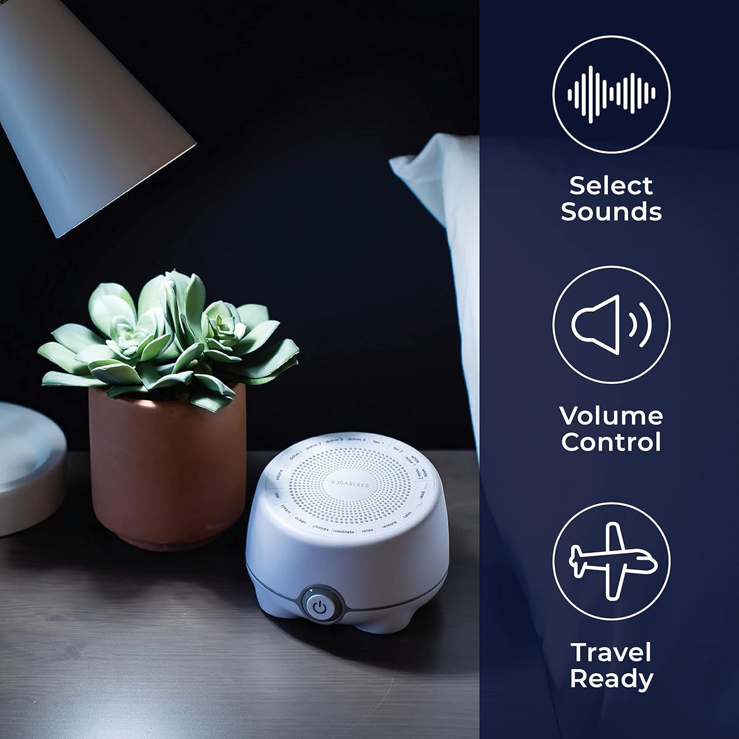 Yogasleep Whish White Noise Sound Machine, 16 Natural & Soothing Sounds