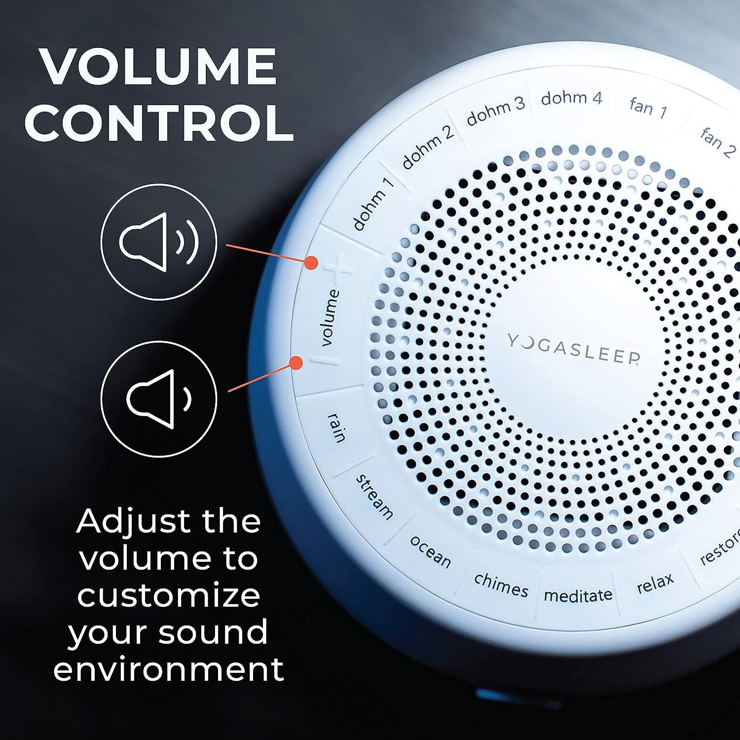 Yogasleep Whish White Noise Sound Machine, 16 Natural & Soothing Sounds