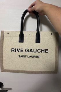Others Saint Laurent Kahala Pink Canvas & Velvet YSL Logo Tote Bag