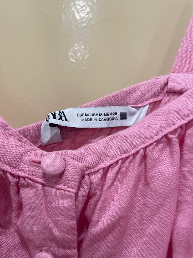 Zara Pink Dress, Women's Fashion, Dresses & Sets, Dresses on Carousell