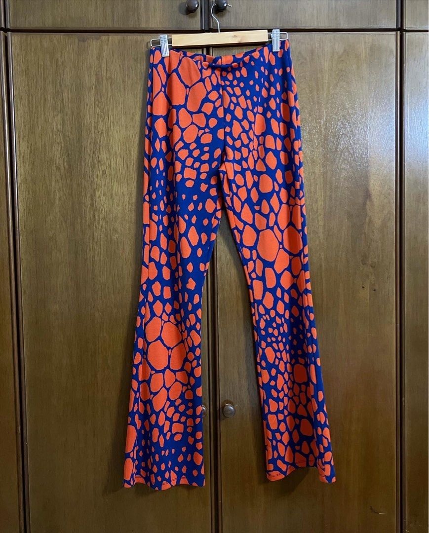 ZARA PRINTED LINEN BLEND TROUSERS, Women's Fashion, Bottoms, Other Bottoms  on Carousell