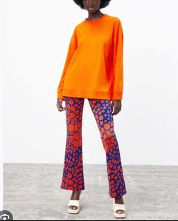 Zara printed flare pants(NEW)