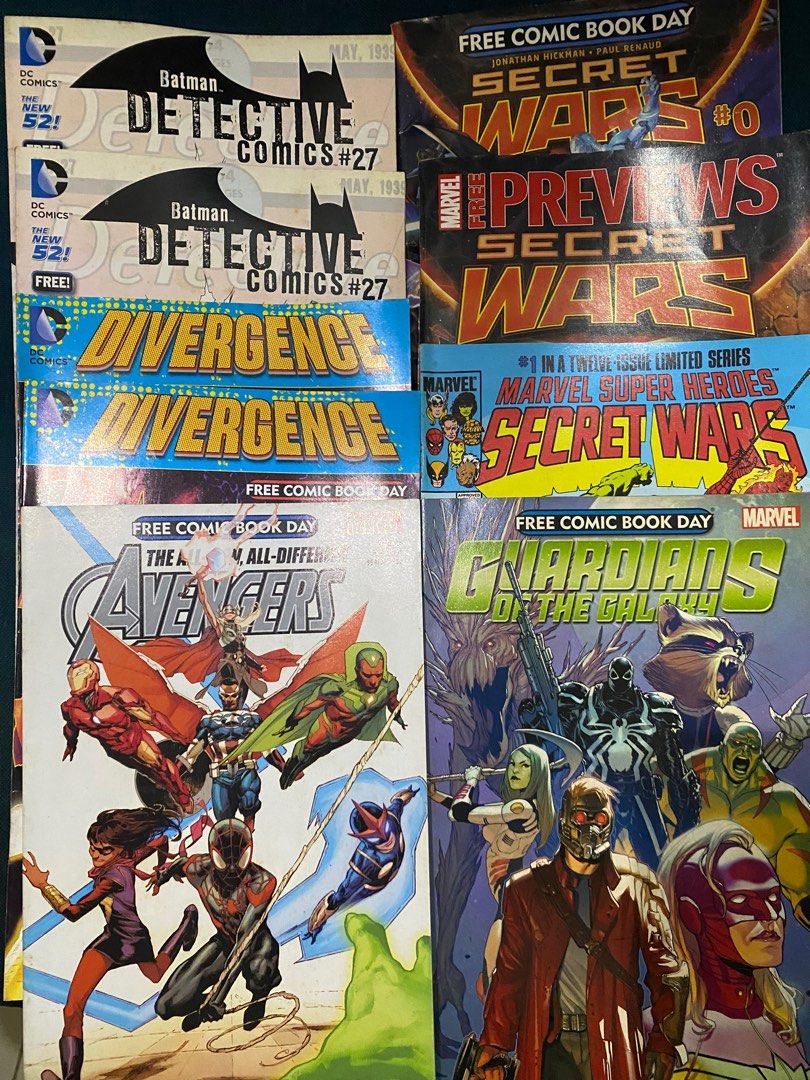 2015 | Assorted Free Comic Book Day [!!! READ DESCRIPTION !!!] (Category: Comics & Manga) located in Rizal. Submitted by diegooa (Listing ID 1258873985, Image 3). Description: -ALL MARVEL COMICS SOLD -ONLY DC COMICS ARE AVAILABLE (BATMAN AND DIVERGENCE) Free Comic Book Day (~2015) 11 pcs of comics - Marvel & DC Check photos to see each front/cover page of the comics. ₱90 each Payment thru GCash/Maya or PayPal (fees shouldered by buyer). Delivery 