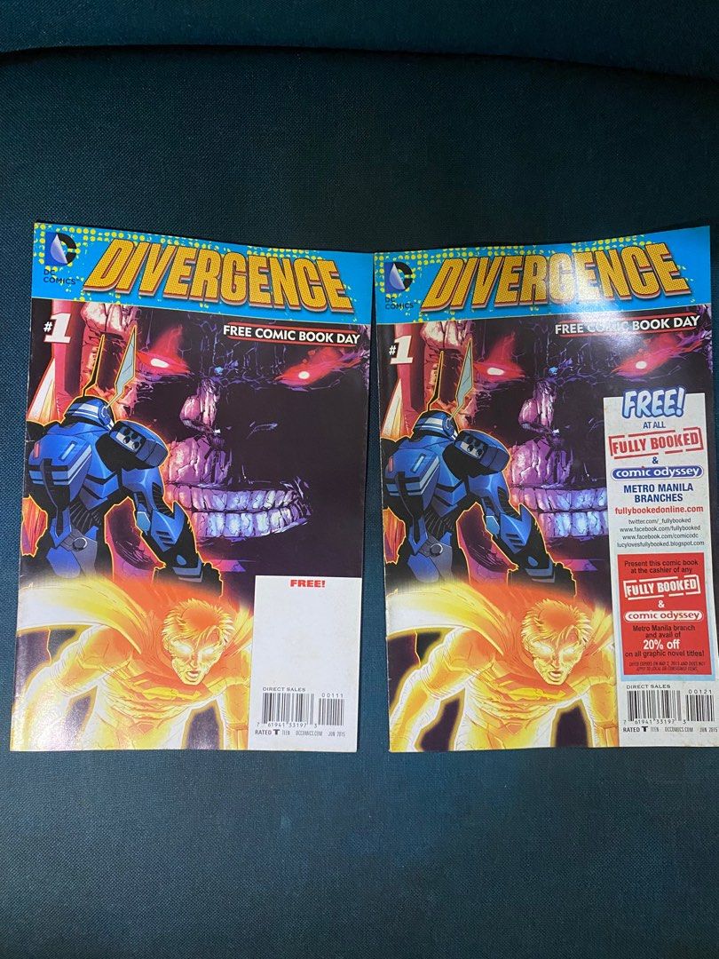 2015 | Assorted Free Comic Book Day [!!! READ DESCRIPTION !!!] (Category: Comics & Manga) located in Rizal. Submitted by diegooa (Listing ID 1258873985, Image 2). Description: -ALL MARVEL COMICS SOLD -ONLY DC COMICS ARE AVAILABLE (BATMAN AND DIVERGENCE) Free Comic Book Day (~2015) 11 pcs of comics - Marvel & DC Check photos to see each front/cover page of the comics. ₱90 each Payment thru GCash/Maya or PayPal (fees shouldered by buyer). Delivery 
