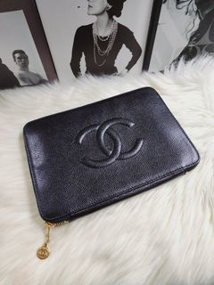 Authentic Chanel Timeless CC Pochette Quilted White Caviar Leather, Luxury,  Bags & Wallets on Carousell