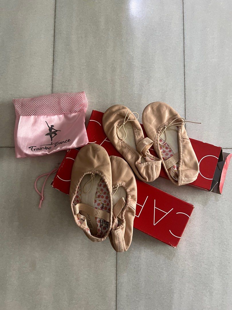 2 pairs Capezio Ballet Shoes - 2 pairs size 12N and 1M, Babies