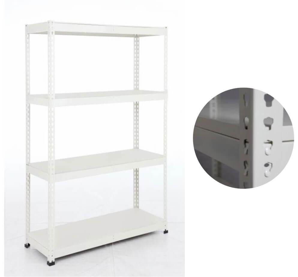 White Colour Rack 4 tier powder-coated white rack x 2 set, Furniture & Home Living ...