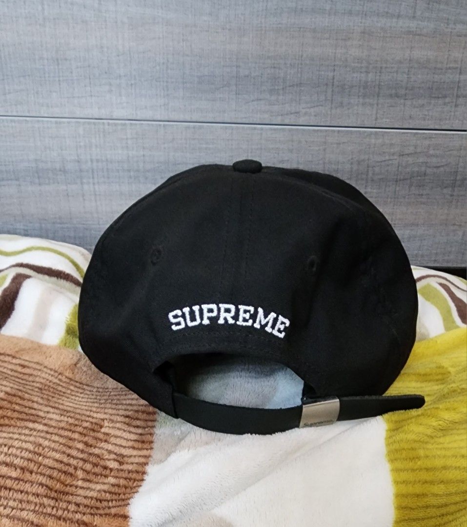 90%new Supreme S logo Cordura 6 panel cap 黑色, 名牌, 飾物及配件