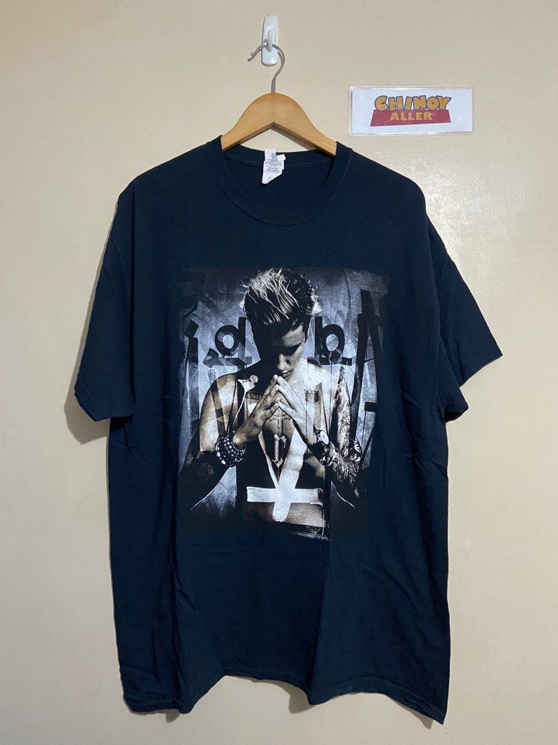 2016 Justin Bieber Purpose tour shirt album concert merch tee tshirt vintage style pop star drew Men s Fashion Tops Sets Tshirts Polo Shirts on Carousell