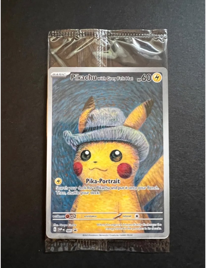 預訂美版梵高比卡超promo Pikachu With Grey Felt Hat 085 Promo