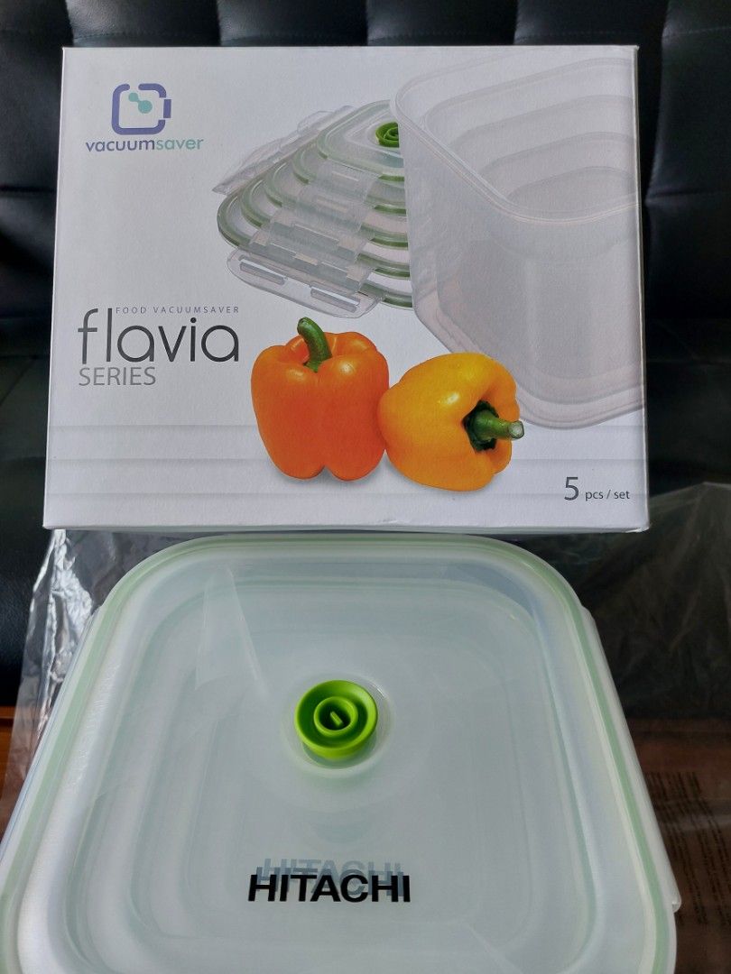 BNIB ???????? FLAVIA 5-piece Nesting SET of VacuumSaver Containers with Pump,  Furniture  Home Living, Kitchenware  Tableware, Food Organisation   Storage on Carousell
