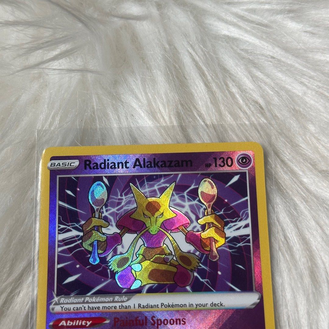 Radiant Alakazam 059/195 Holo Rare Silver Tempest SWSH12 Pokemon English NM