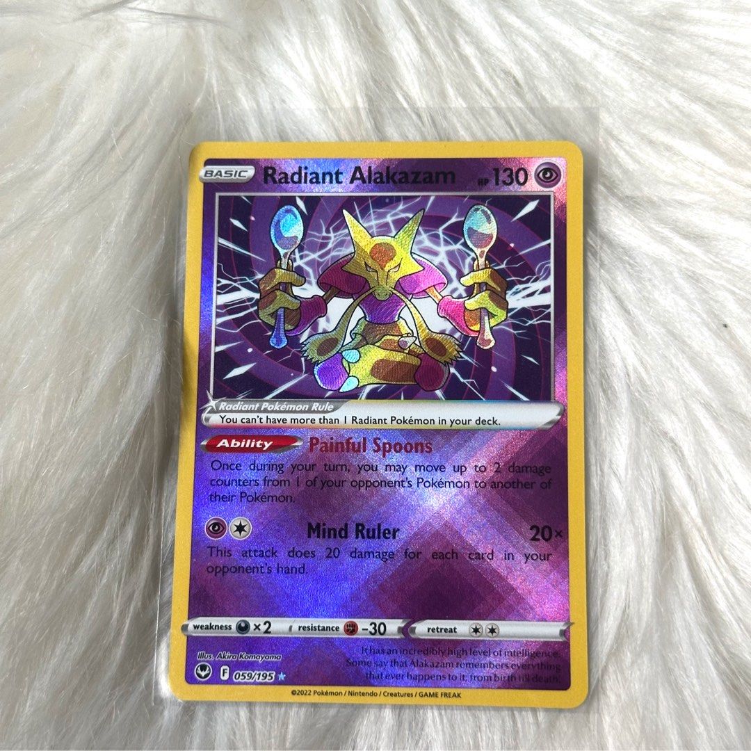 Pokémon Radiant Alakazam Silver Tempest 059/195 Rare Grade CGC