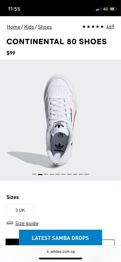 Adidas shoes kid hot sale size chart 80