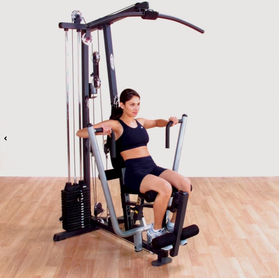 AIBI Body Solid Gym Station EXM G1S Lat Pulldown Ab Crunch Leg