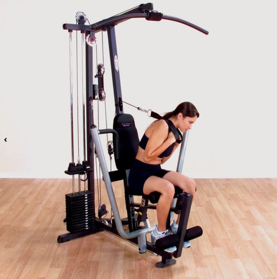 AIBI Body Solid Gym Station EXM G1S Lat Pulldown Ab Crunch Leg