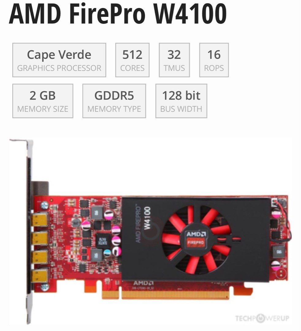 AMD firepro w4100 graphics card