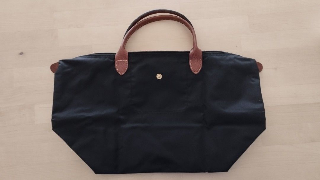 Authentic Longchamp Bag Medium Black Navy Polo Women s Fashion